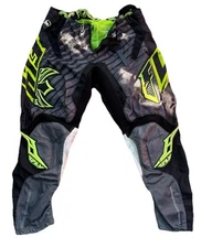 Fly Racing 2013 Kinetic Inversion Green Black 38 Boys Dirt Bike Pants MX