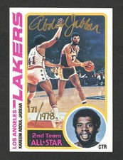 1978 Topps 110 Kareem Abdul-Jabbar Autograph 171/1978 Original Holder Laker Auto