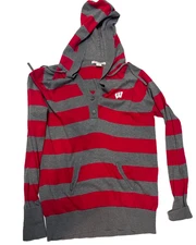 Cutter & Buck University of Wisconsin Bucky Badger Red Hoodie Sweater Size Med