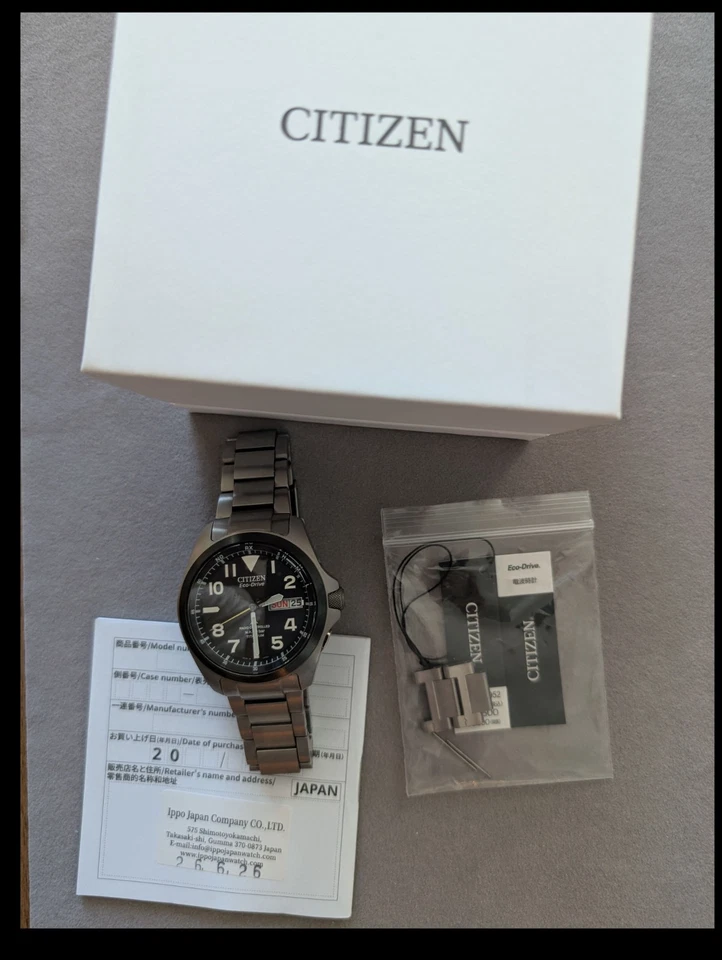 Citizen Promaster Land JDM Titanium PMD56-2952 Eco-Drive *Se envía desde EE. UU.* - Imagen 3 de 4