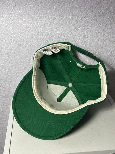 Vintage Starter Boston Celtics Arch Hat Snapback 100% Wool Green - Picture 6 of 7