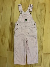 John Deere Pink Pinstripe Overalls - Size 4T EUC Sooo Cute 