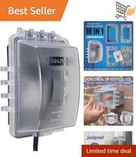 1-Gang Weatherproof Outlet Cover Lockable Polycarbonate Horizontal Vertical O...