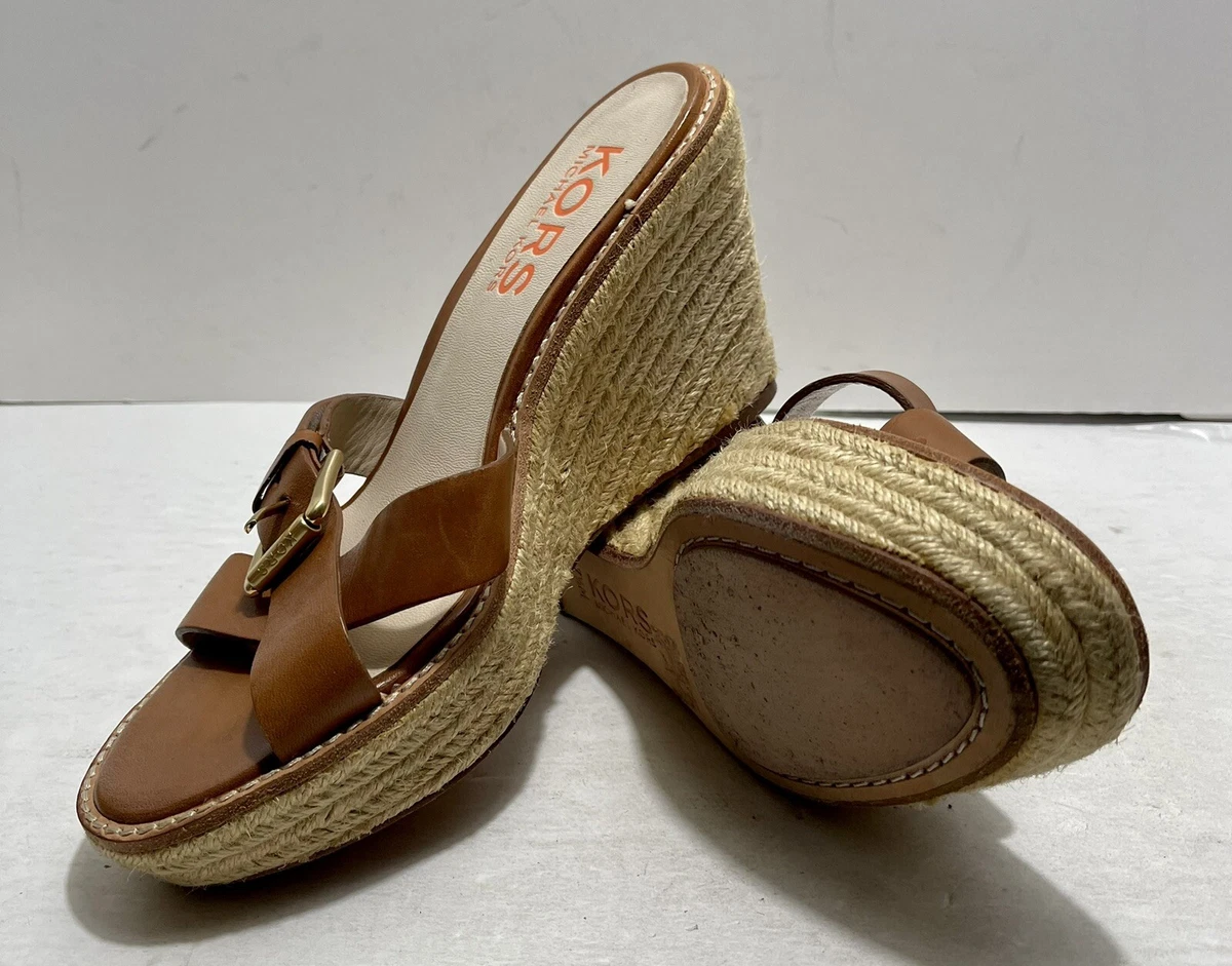Michael michael kors women's darby leather espadrille sandals sales