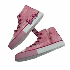 Barbie Girls NEW No Box Pink White w/Graphics High Top Sneakers - sz. 5