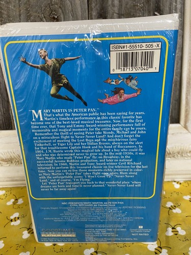 Peter Pan Mary Martin Family Musical Classic / Clamshell VHS, 1989 New!! - Picture 2 of 5