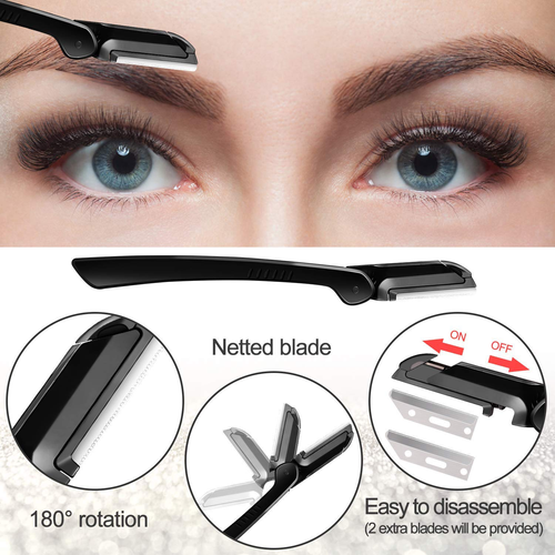 Kit para cejas, herramienta dermaplaning esfoliante multiusos - Foto 5 di 12