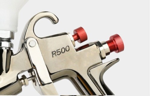 R500 LVLP Air Spray Gun Car Gravity Airbrush Painting Gun 1.3mm Nozzle 600cc Cup - Picture 5 of 8