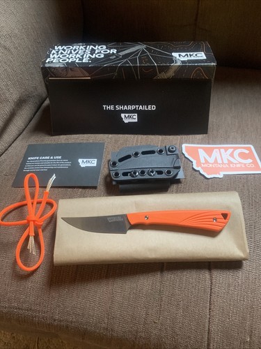 Montana Knife Company MKC - SHARPTAILED!! Blaze Orange G-10 Grip, New In Box!!!!
