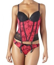 AUBADE GUEPIERE DENTELLE TAILLE 95B MODELE HOLLYWOOD PIN UP REF S102