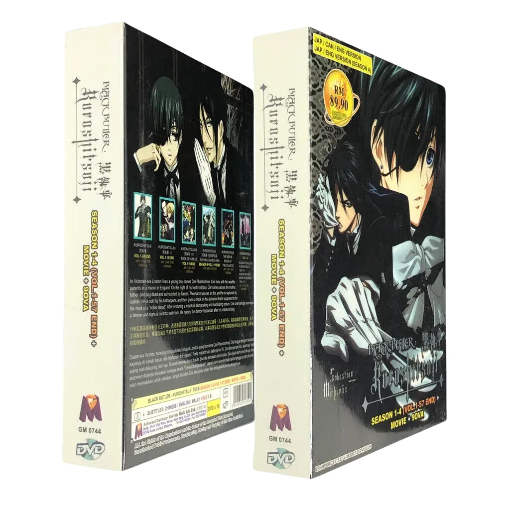 Anime DVD Kuroshitsuji/Black Butler Season 1-4(1-57End+Movie+OVA) English Dubbed