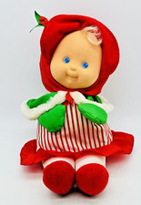 Fisher Price Puffalump Kids Christmas Girl Plush Doll Vinyl Face Vintage 1992