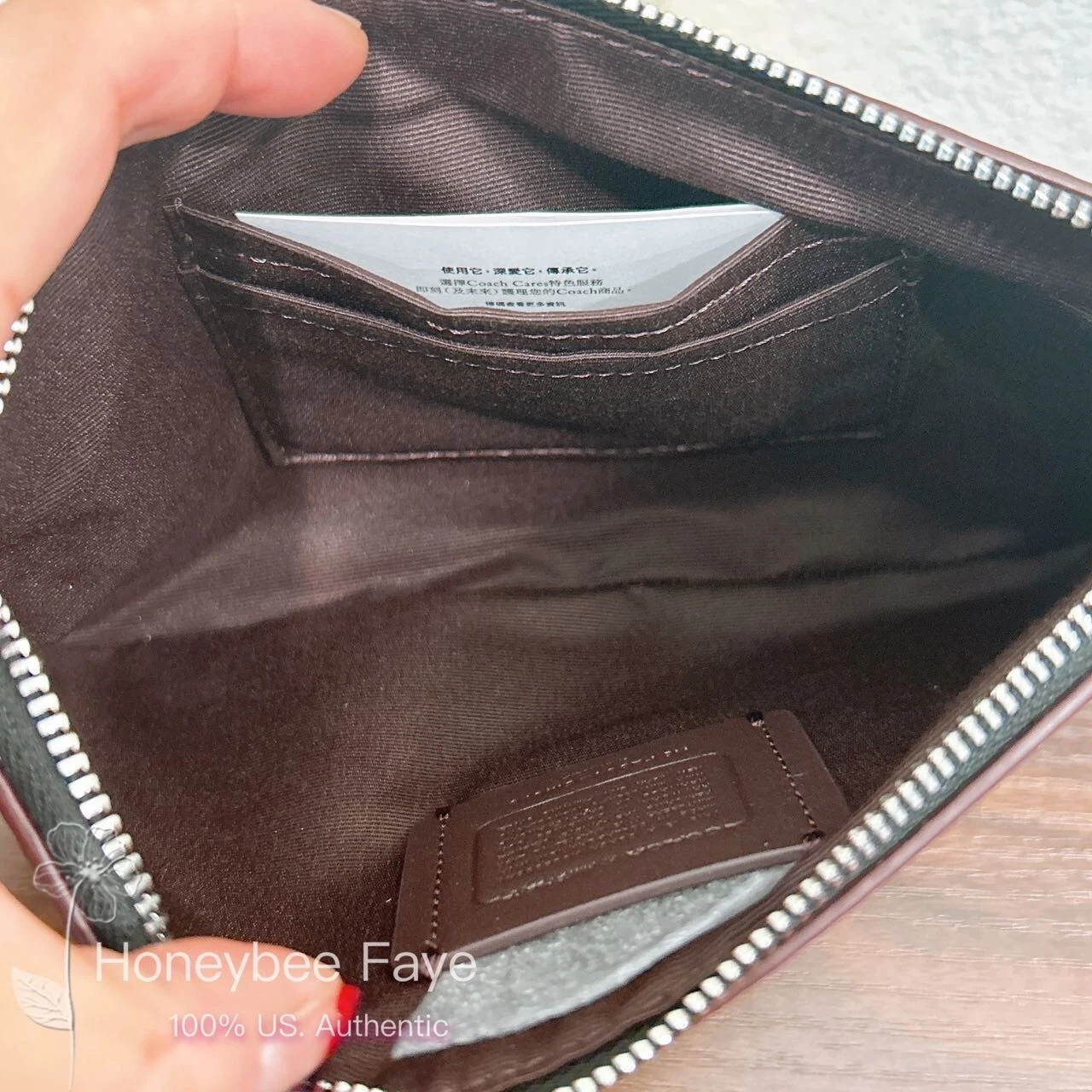 Polso nuovo con etichette Coach X nuovo di zecca + Serf grande cerniera ad angolo in tela firmata CM673