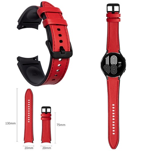Smartwatch Armband Samsung Galaxy Watch FE 6 5 4 Normal Pro Classic Kunstleder - Afbeelding 18 van 22
