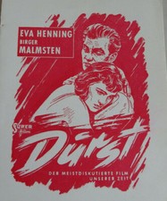 Einladung zur Urauff�hrung "Durst" um 1953 Ingmar Berman (65161)