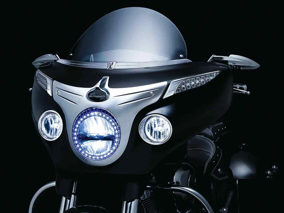 Carenado cromado Kuryakyn moldura de señal de giro para Indian Chieftain/Roadmaster '14-'17 Foto 3 de 4