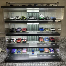 ​1/64 Scale Diecast LED Car Display Case Cabinet Box 5 Level Memorabilia 75 Cars