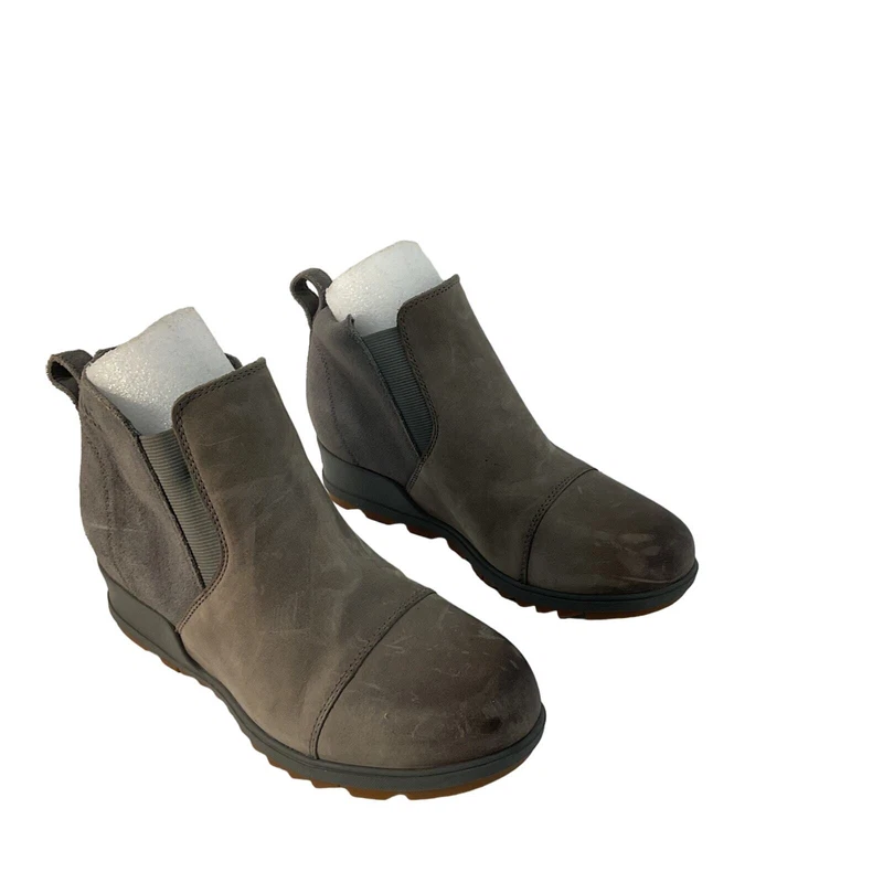 sorel leather ankle preowned boots