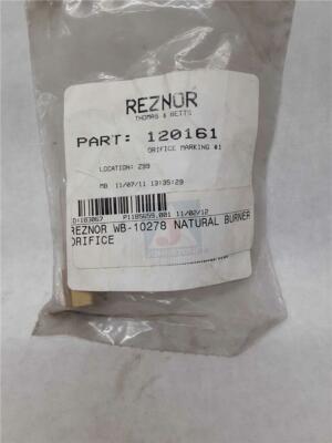 REZNOR Thomas & Betts 120161 Orifice Marking #1 WB-10278 Natural Burner Orifice
