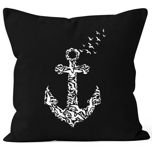 Киссенбезуг Фогель Анкер-Якорь для птиц Kissen-Hülle 40x40 Baumwolle Autiga