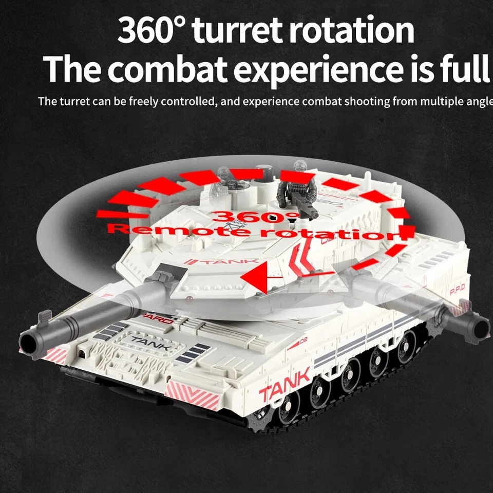 2.4G Remote Control RC Battle Tank , Leopard 2 type with working cannon + Video - Image 3 of 4