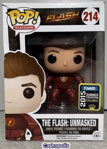 Funko POP The Flash Unmasked 214 Summer Convention Exclusive 2015 W/ Protector