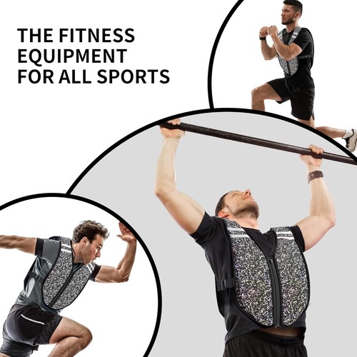 PROIRON Adjustable Weighted Vest 20kg 20 Weight Packs Jacket Men Women with Refl - Picture 5 of 12