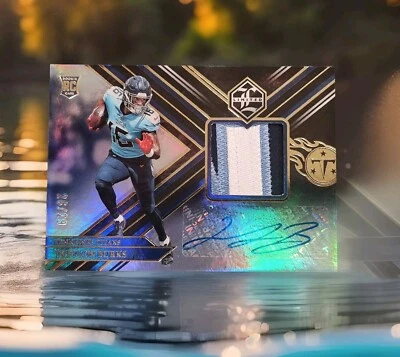 2022 Limited Treylon Burks RPA /29 Gold Rookie Patch Auto Titans 3 Clr RC Patch! - Image 1 of 4