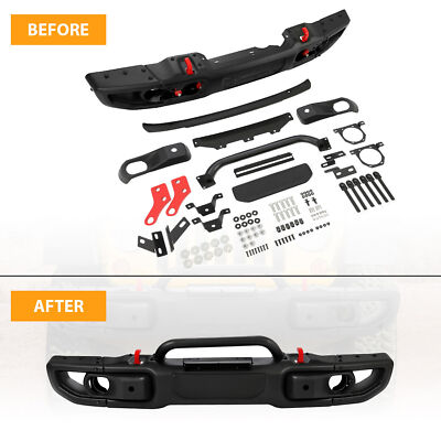 Front Bumper For Jeep Wrangler JK Rubicon 2007-2018 10th Anniversary Style Black