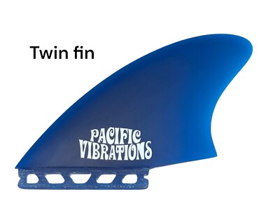 PACIFIC VIBRATIONS fits Futures SURFBOARD Rocket Fish  twin fin Fiberglass Blue