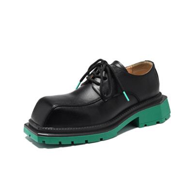 Mens Derby Shoes Square Toe Casual Dress Formal Leather Wedding Nightclub Party