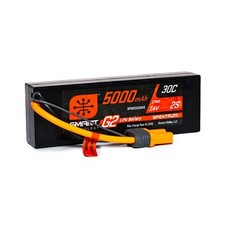 Spektrum SPMX52S30H5 7.4V 5000mAh 2S 30C Smart G2 Hardcase LiPo Battery: IC5