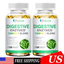 240 Digestive Enzymes Prebiotic Probiotics -Gas,Constipation, Bloating Relief