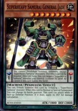 2016 Yu-Gi-Oh Breakers of Shadow #BOSHEN010 Superheavy Samurai General Jade C