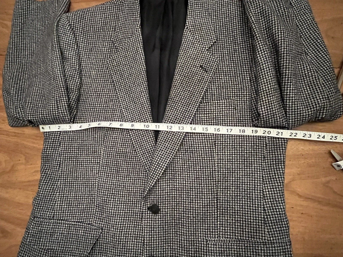 Men's 80s Vintage BURBERRYS 100% Camel Hair Houndstooth Blazer