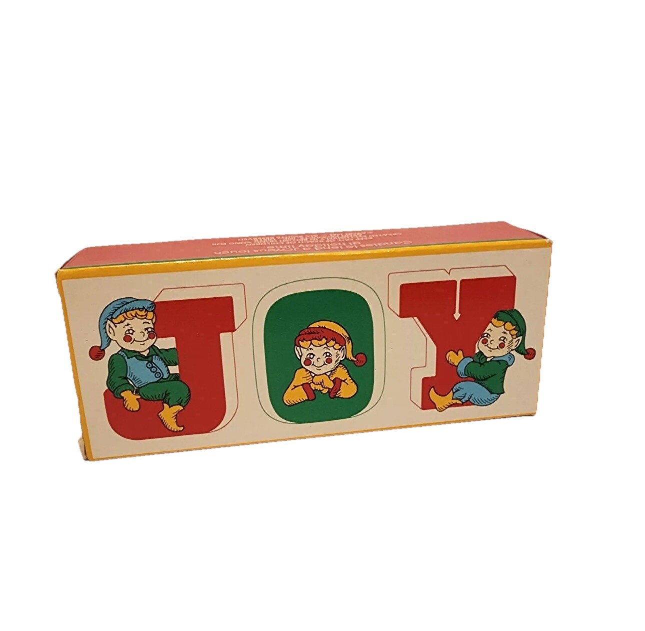 Vintage Christmas Candles By Avon Joyous Message Figural Novelty Decor 1984 NIB