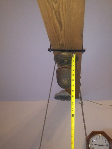 HANGING LIBRARY OR PARLOR VICTORIAN OIL LAMP ANTIQUE - Picture 15 of 18