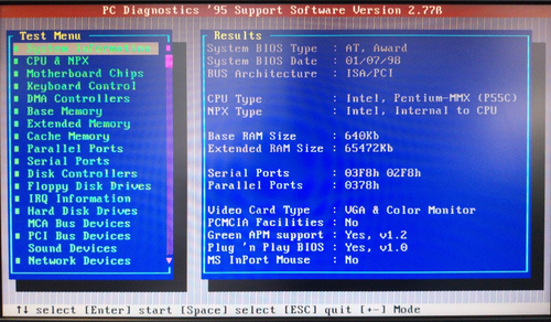 Acorp 5tx29 Socket 7 motherboard + Intel 233MMx + 128Mb SD RAM - Afbeelding 9 van 13