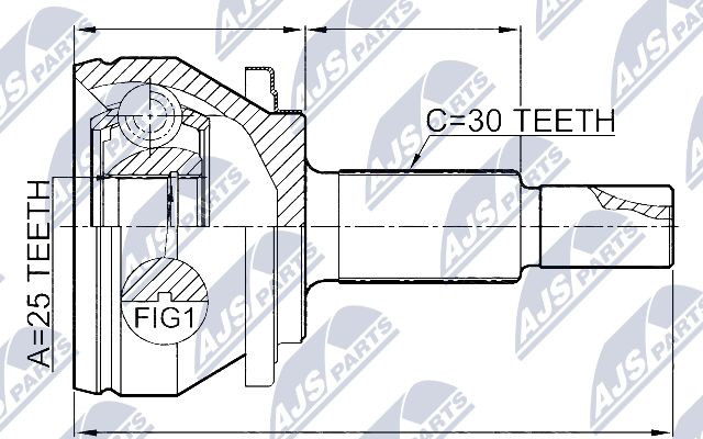 Joint arbre de transmission pour Toyota Verso idéal pour révision avant contrôle technique