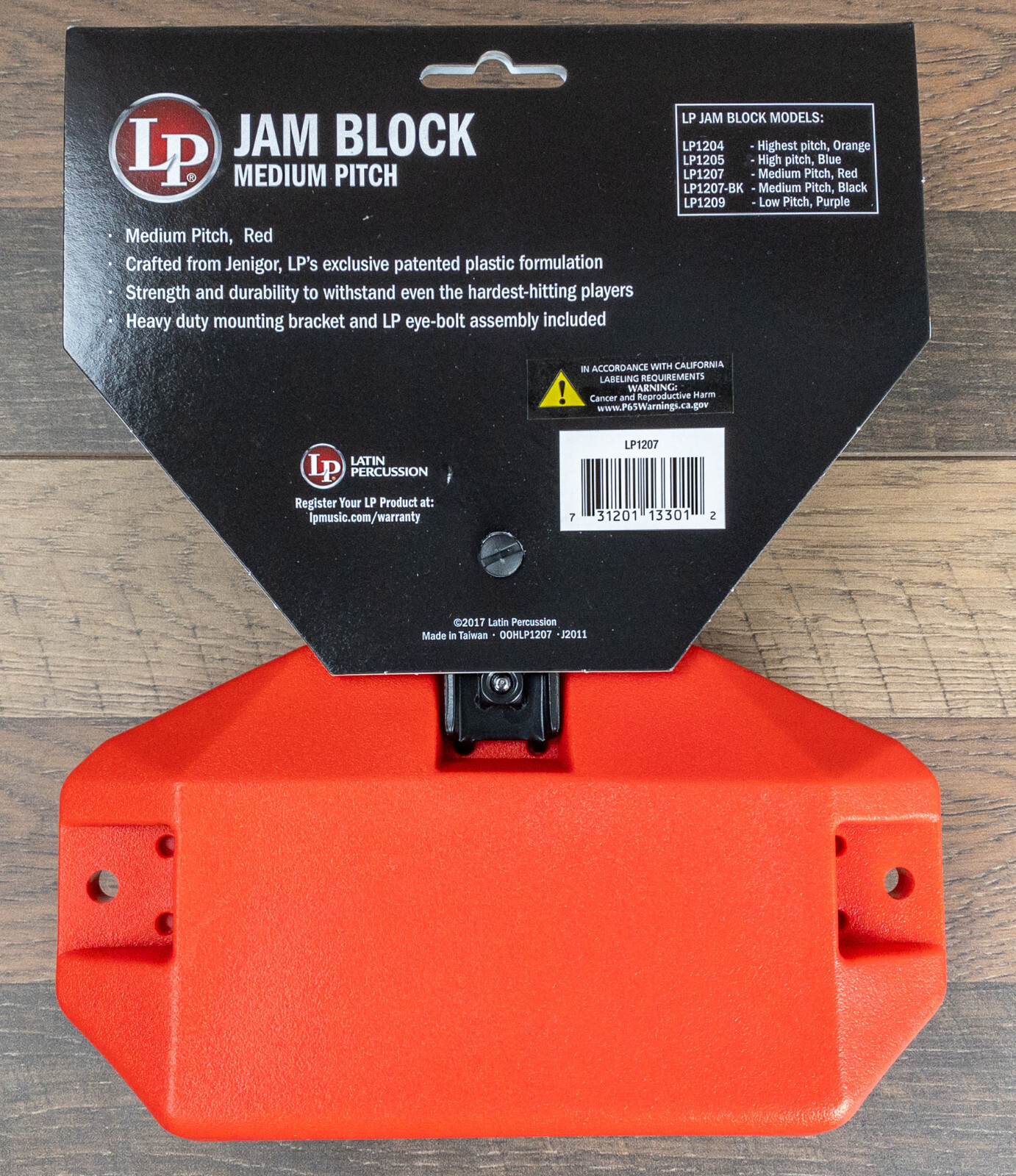 LP 1207 Jam Block Medium Pitch from Latin Percussion Includes Clamp