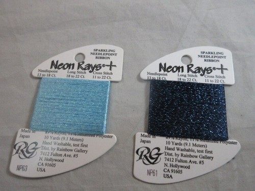 Rainbow Gallery Lot of 2 Neon Rays+ 10 Yards NEW G133