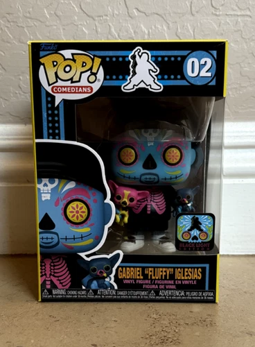 NEW Gabriel "Fluffy" Iglesias Dia De Los Muertos Black Light Funko Pop Figure