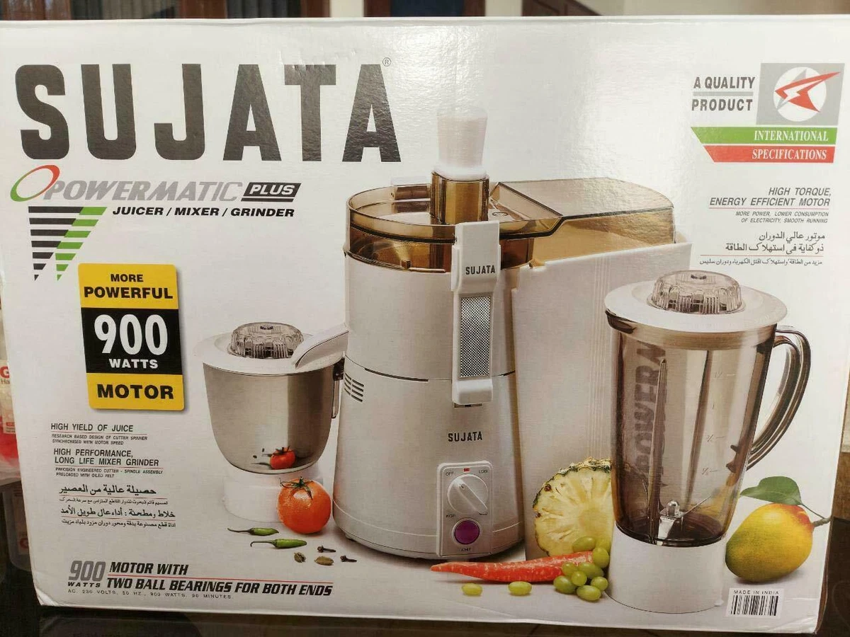 Sujata Powermatic Plus - 401-A.I Juicer Mixer Grinder 900 Watts