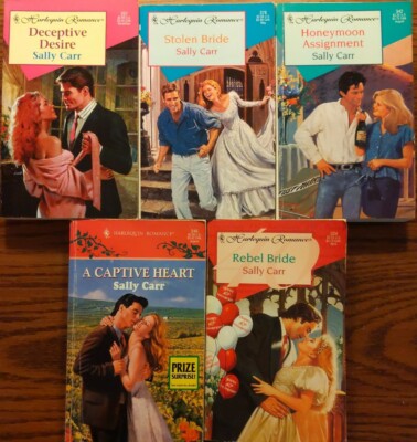 LOT OF 5 '' SALLY CARR '' HARLEQUIN ROMANCE DECEPTIVE DESIRE STOLEN BRIDE
