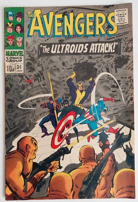 Avengers #36 1/1967 5.5 FN-OW/W UKPV Ixar the Invincible Ultroids