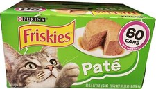 Comida para gatos Purina Friskies aves/mariscos 60 latas/5,5 OZ peso neto 330 OZ, 330 OZ