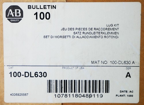 Allen-Bradley 100-DL630 Ser. A Satz Rundleiterklemmen -unused/OVP- - Bild 2 von 7