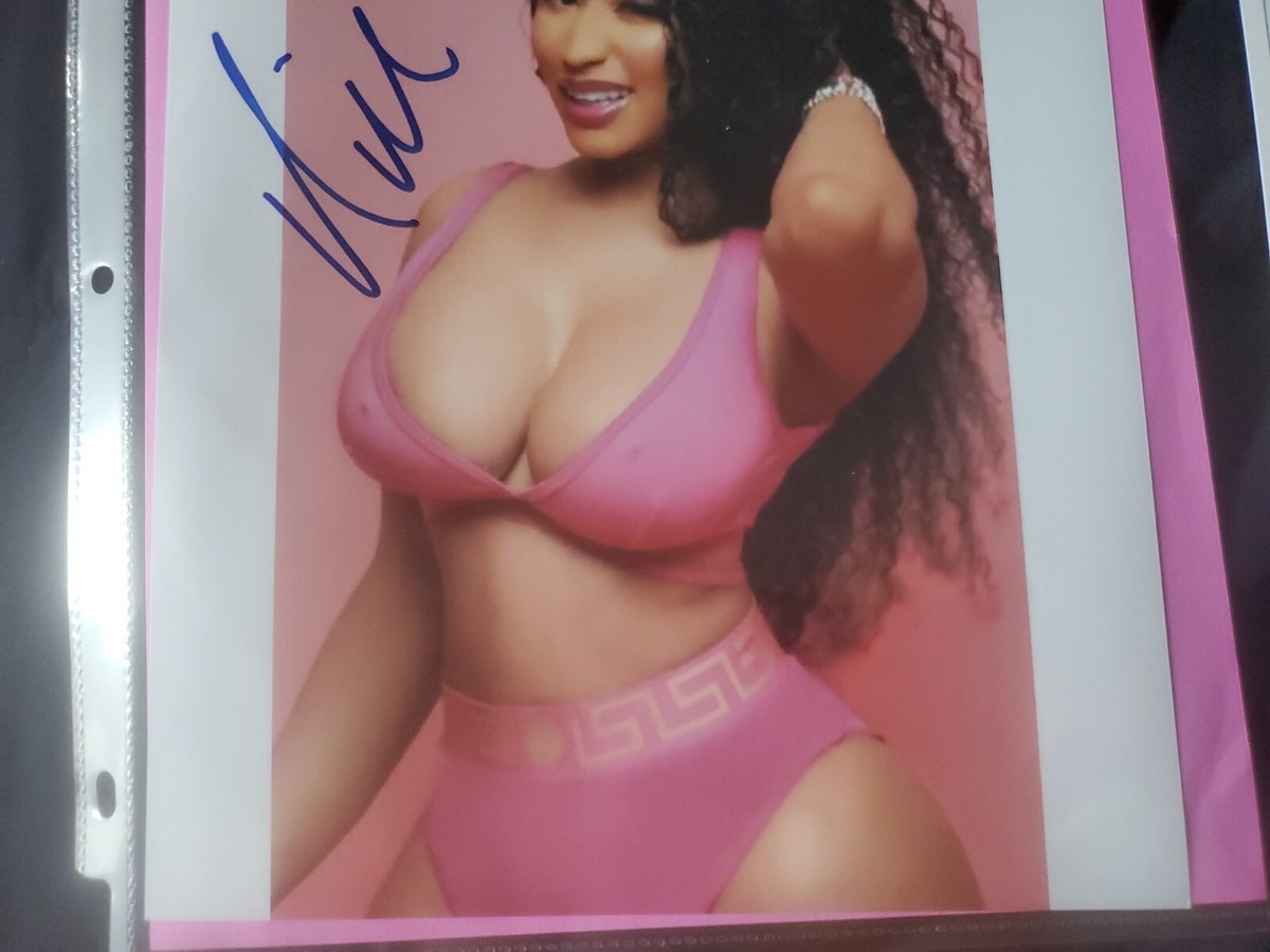 NICKI MINAJ SIGNED 8X10 PINK BRA & PANTIES | eBay