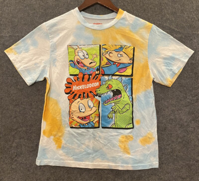 Nickelodeon Nick Toons Tie Dye Graphic Print T-Shirt Kids Youth Size Large