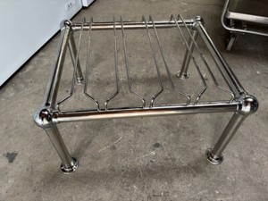 27" Hanging Glass Rack Heavy Duty Chrome Metal Tube 4 Post #3063